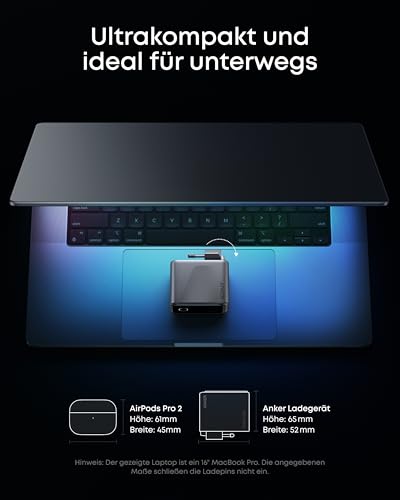 Anker Prime Ladegerät (160W, 3 Ports, GaNPrime）