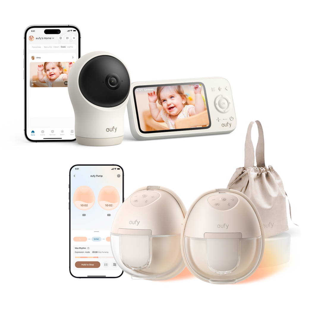 eufy Babyphone C10 mit Tragbare Milchpumpe S1
