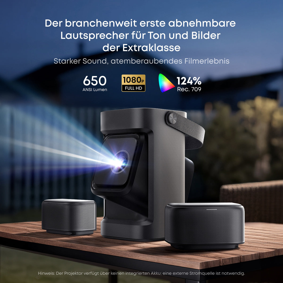 Nebula P1｜Der branchenweit erste abnehmbare Lautsprecher für Ton und Bilder der Extraklasse