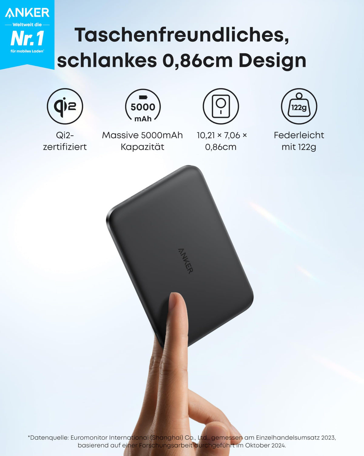 Anker Nano Powerbank (5K, Magnetisch, Slim)