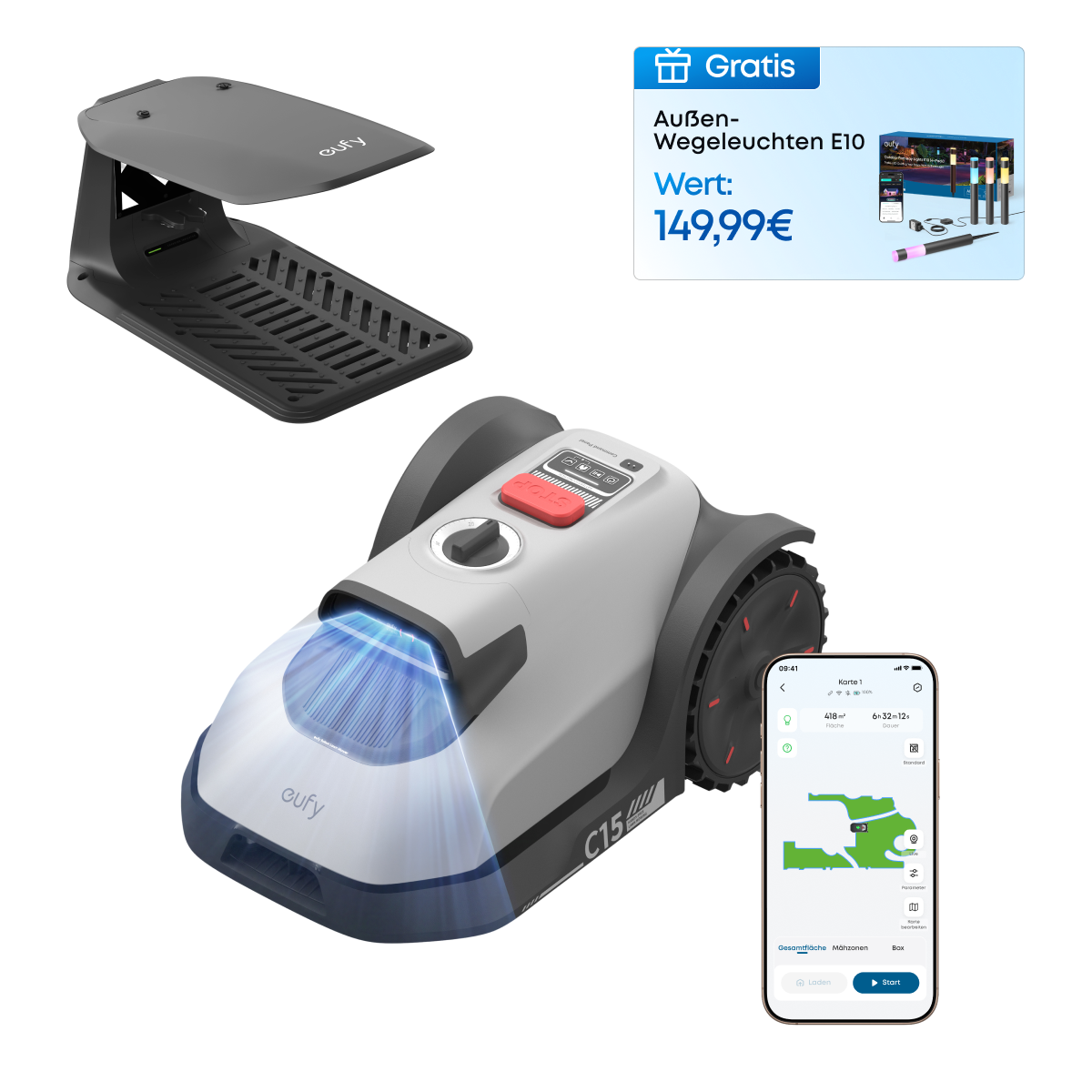 eufy Mähroboter C15 Standard mit Garage
