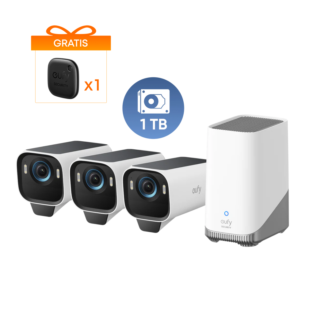 eufyCam S3 Pro 3‑Cam Kit und 1 TB Festplatte